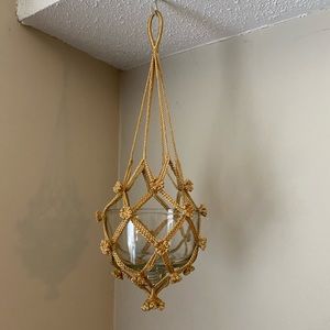Macrame hanging plant basket